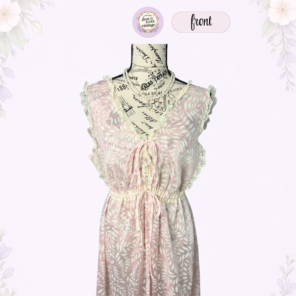 Vintage Floral Maxi Dress • 1960s Makylene Fabric • Spain • M - Picture 2 of 13